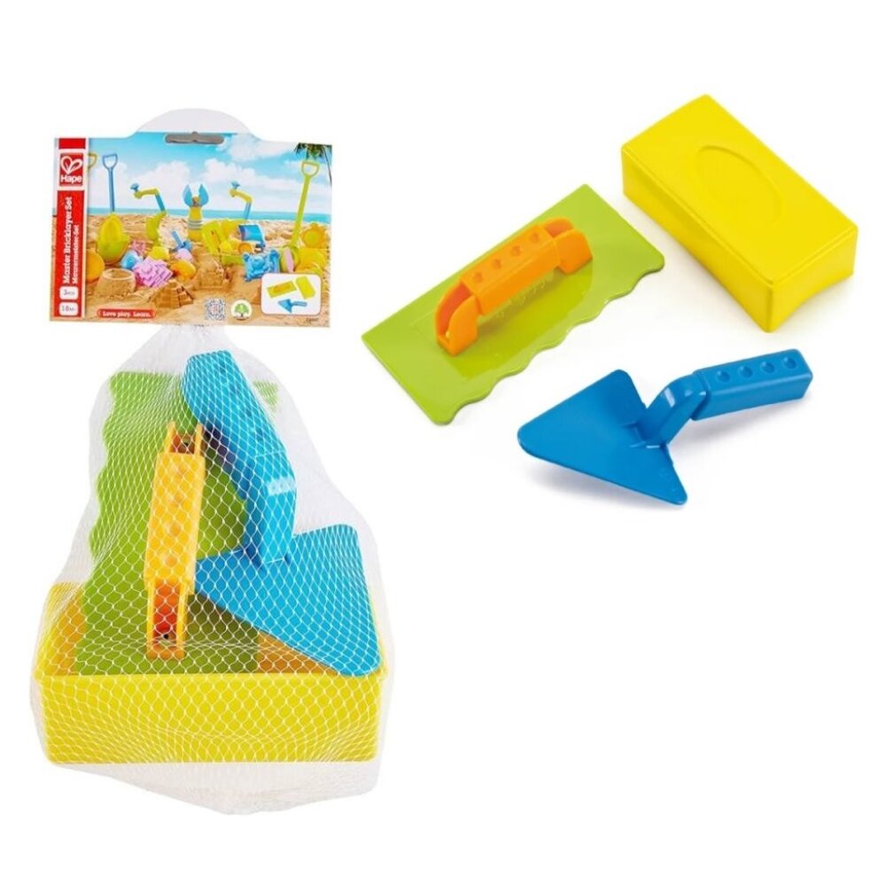 Hape Beach Sand  and Snow Outdoor Toy – Master Bricklayer Set New Sealed Age 18M